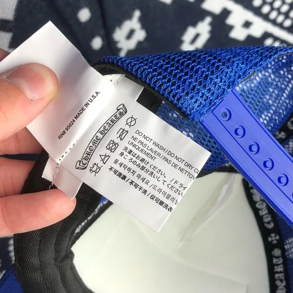Chrome Hearts ★ AUTHENTIC Blue / Wh / Rd Trucker Hat - Picture 9 of 12